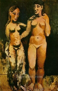 two boys singing Painting - Two naked women 2 1906 Pablo Picasso
